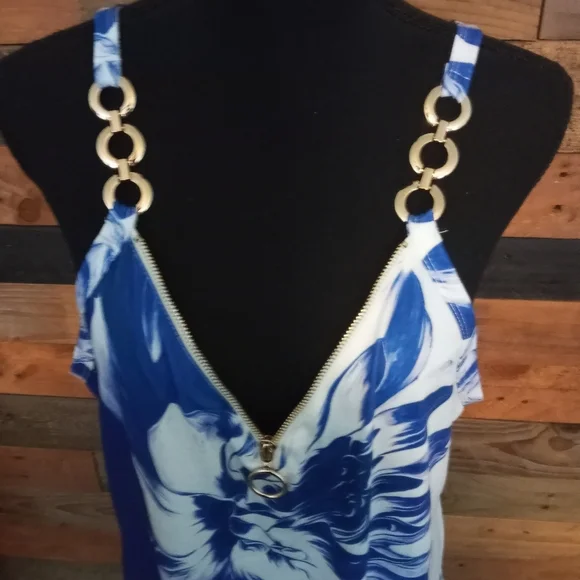 NWT Etcyy blue & white dress - XXL - Picture 5 of 9